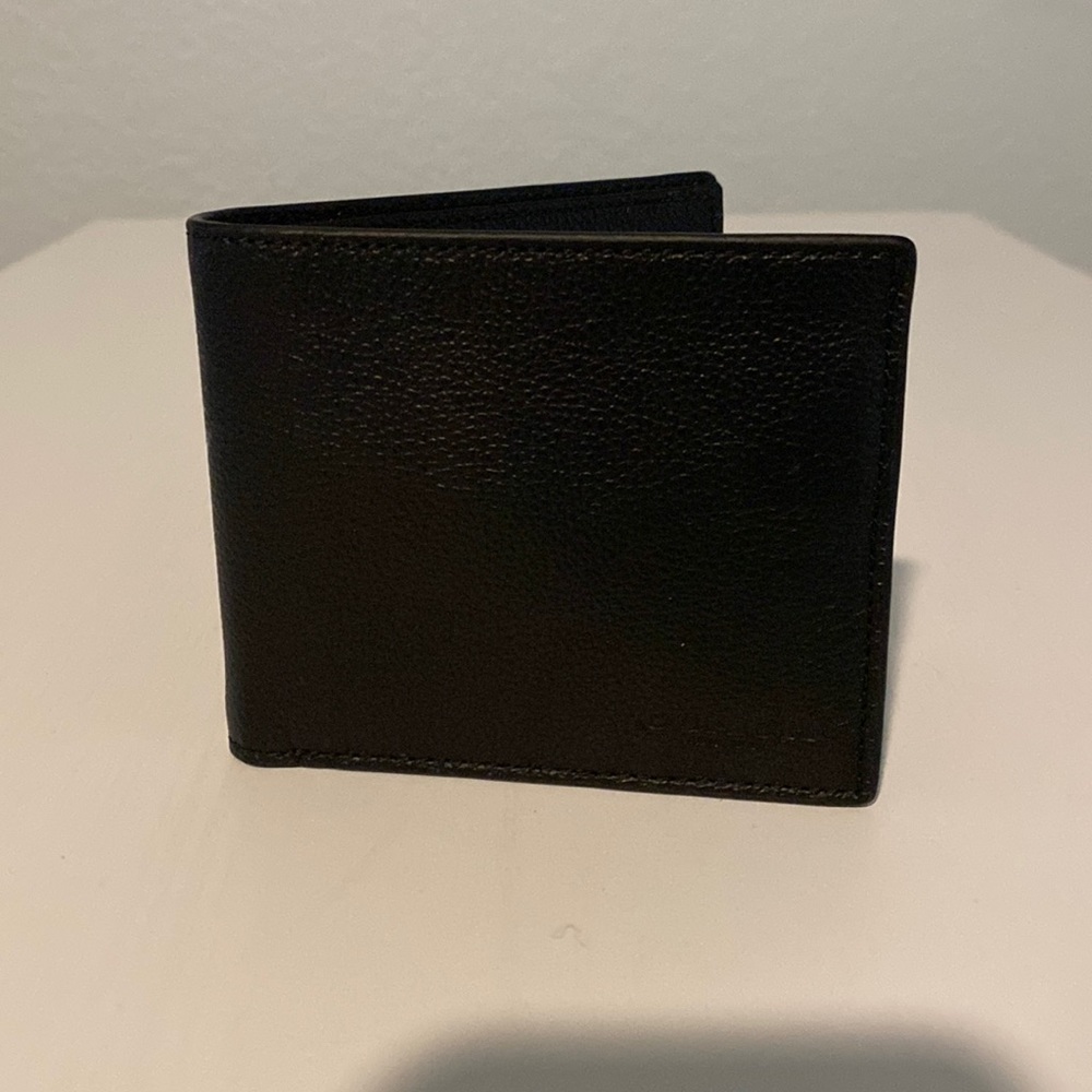 NWT Black Leather Coach Wallet